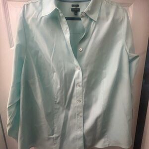 Talbots Pale Mint Green Button-Down Shirt